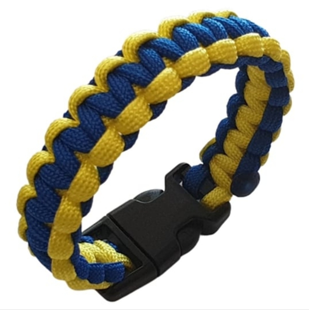 PARACHUTE Rope Chord Bracelet Yellow Blue Camping Survival